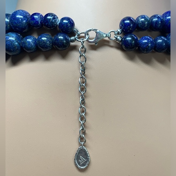 Silpada Rare “INDIGO FOR IT” Sterling & Natural Lapis Lazuli 2-Strand Necklace - Picture 14 of 14